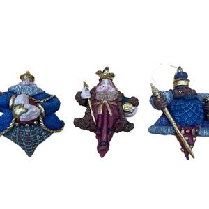 Vintage Dept 56 - We Three Kings Ornament Set - Early 90's - Rare to Find Set